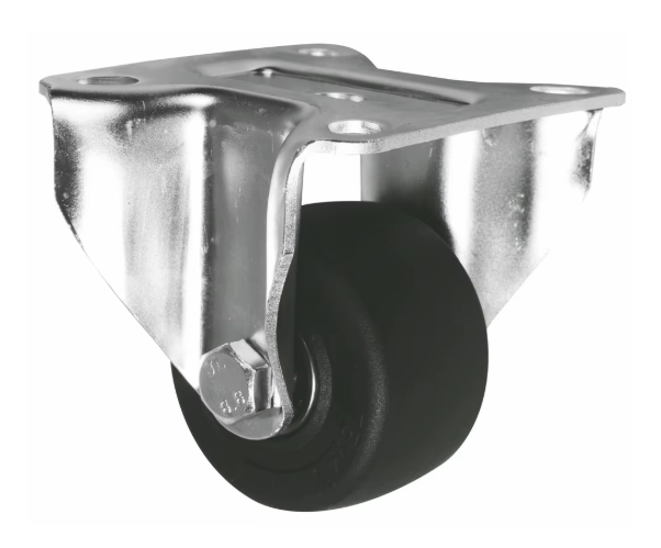 Heavy Duty Black Nylon Rigid Casters for Industrial Machines – 2.5″ & 3″ Sizes with 600–700 kg Load Capacity