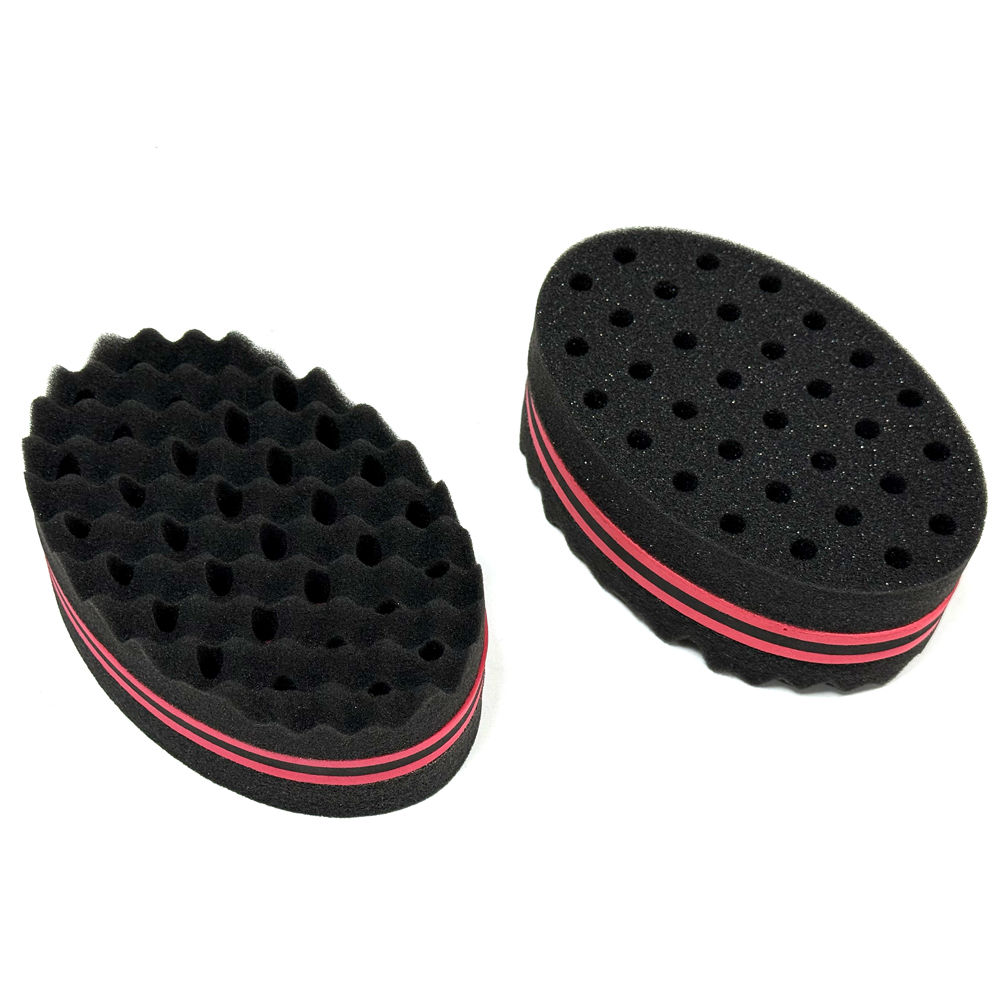 Oval Double Sided Hair Sponge for Twists, Coils, Dreads and Afro Curly Hair