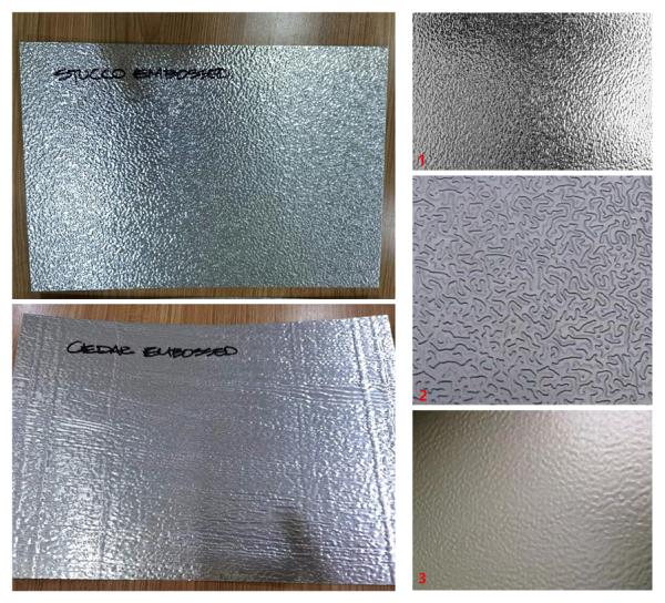 Patrón de arrugas Estringas de aluminio Preparado Bobina de aluminio preferido de aluminio 0.50 mm de espesor