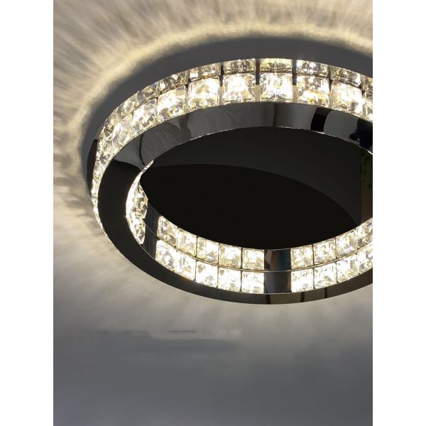 Modern Living Room Lamp Dining Room Led Ceiling Lamp Black Round Crystal Lamp(WH-CA-59)