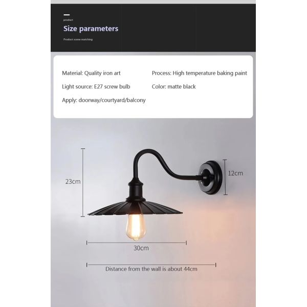 Courtyard Balcony Entrance staircase Hallway  LED Industry American Wall Light(WH-VR-121)