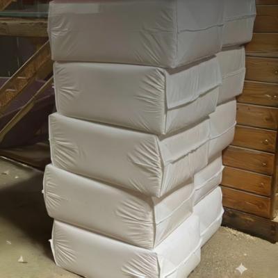 Expansion-Proof PE Side Gusseted Bags for Wood Shavings, Durable Open Mouth Plastic Bags for Sawdust & Mulch, High-Tensile LDPE Packaging for 3:1 Compression Filling Anti-Slip UV-Resistant Recyclabl
