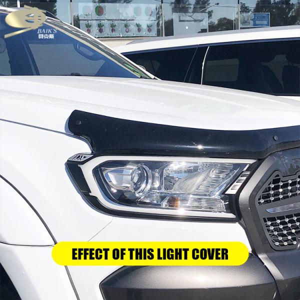 Head Car Light Cover With LED For Ford Ranger T6 T7 T8 4X4 pickup