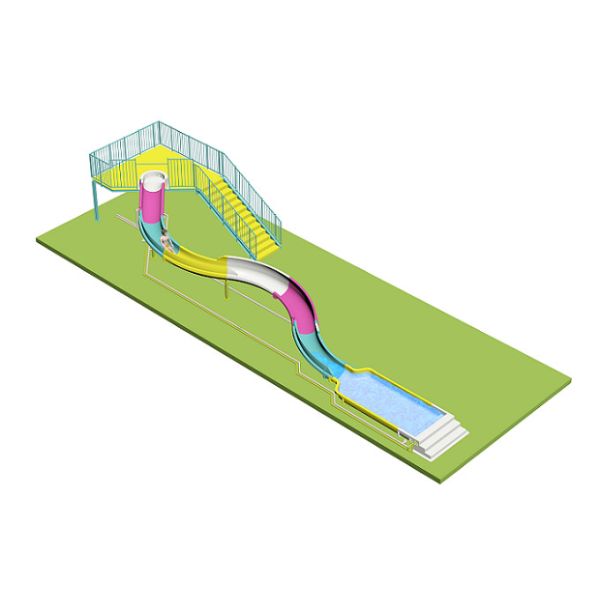 Детские спиральные водные горки для аквапарка из стекловолокна