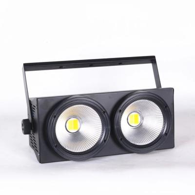 2 Eyes LED Blinder Cob Strobe Wash DJ Spotlights DMX Sound 2x100W Cool Warm White Audience Lighting