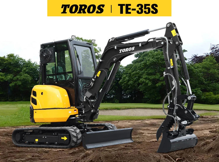 Toros 3,5 тонны мини экскаватор с двигателем Kubota Micro Digger Mult Functions bagger