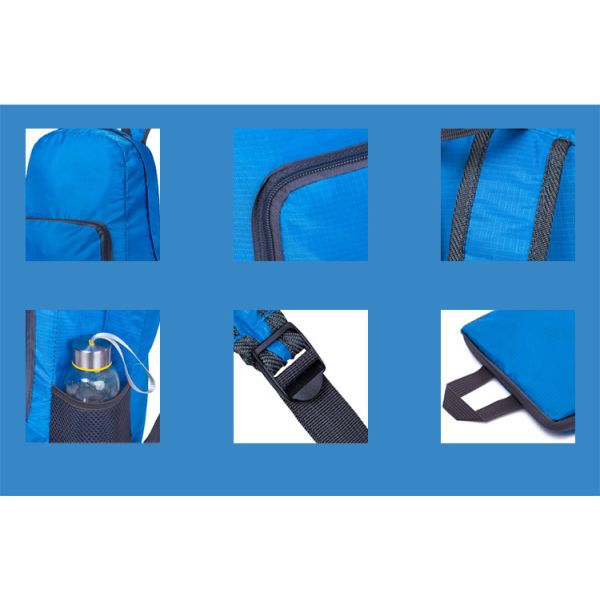 Ultralight Outdoor Sports Travel Back Pack with Custom Logo Print Pattern Zipper Closure