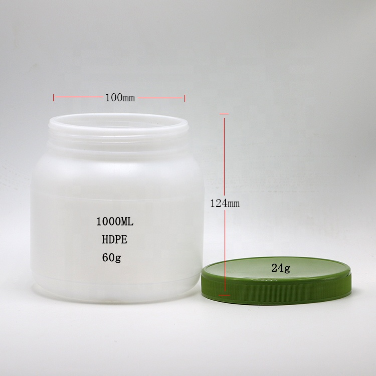 1 литр / 33 унции Пластиковая бутылка Упаковка HDPE медовая банка Пустой контейнер для подсластителей