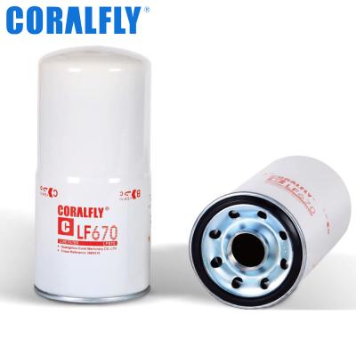 Filtro de óleo lubrificante de Hydrauli Fleetguard Lf670 para o motor do caminhão