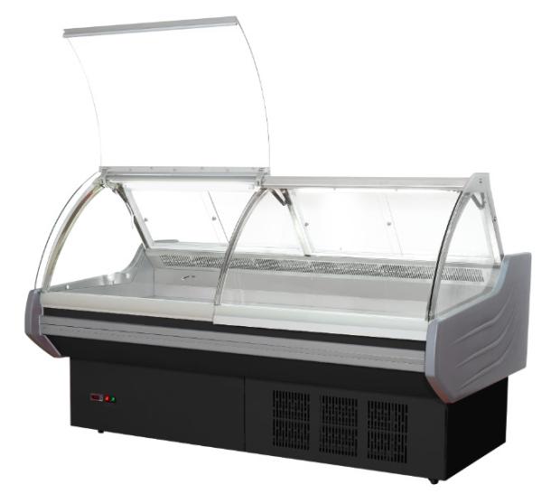 réfrigérateur d'affichage de viande de 2m 5m avec le Cabinet d'acier inoxydable pour le magasin de boucherie