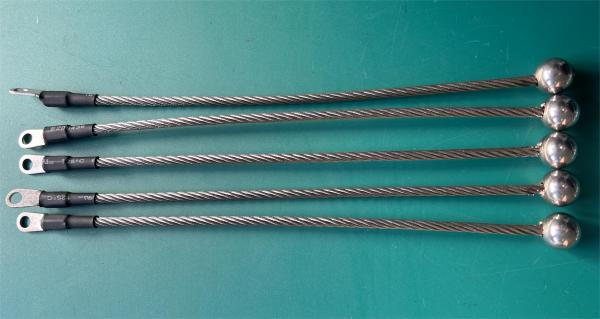 208mm Industrial Wiring Harness Chassis Electrostatic Grounding Stainless Steel Wire Rope