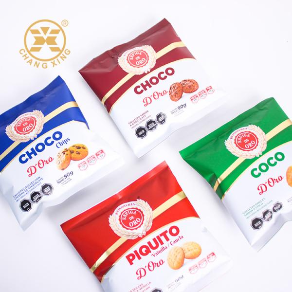 Filme de plástico plástico do rolo da folha de alumínio de produto comestível que embala Chips Biscuit Cookies