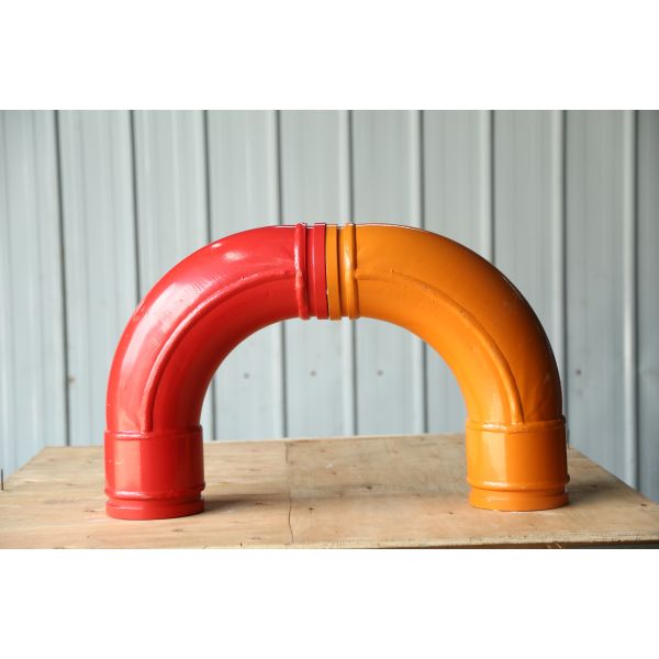 Red Orange White Color elbow Pipe 125*R275-90+80 for concrete pump truck