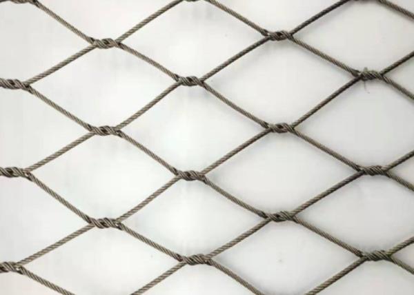 Black Oxidized Zoo Wire Mesh 30*30mm Zoo Aviary Netting SS316 Cable Wire