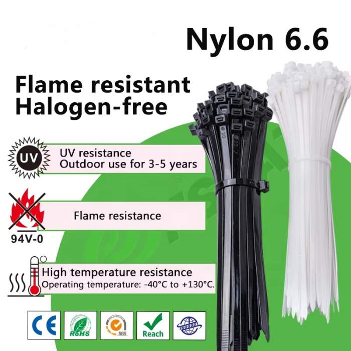 300mm Length Colour Cable Ties Multi Purpose Flamme Retardant Heavy Duty