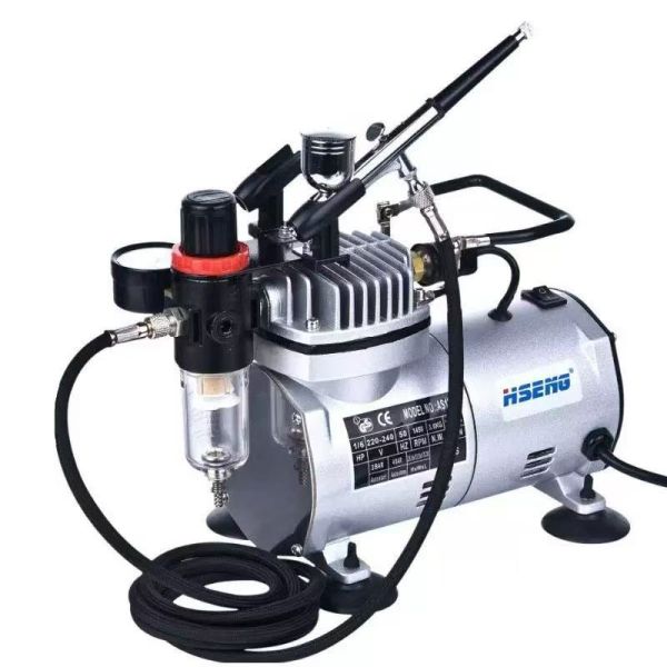 Portable Powerful Rechargeable Mini Compressor Airbrush Kit Moisture Trap Auto-stop Eco-Friendly Nail Art Paint