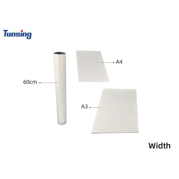 Cool Peeling Matte DTF PET Film Roll For Heat Transfer 30CM 33CM 60CM