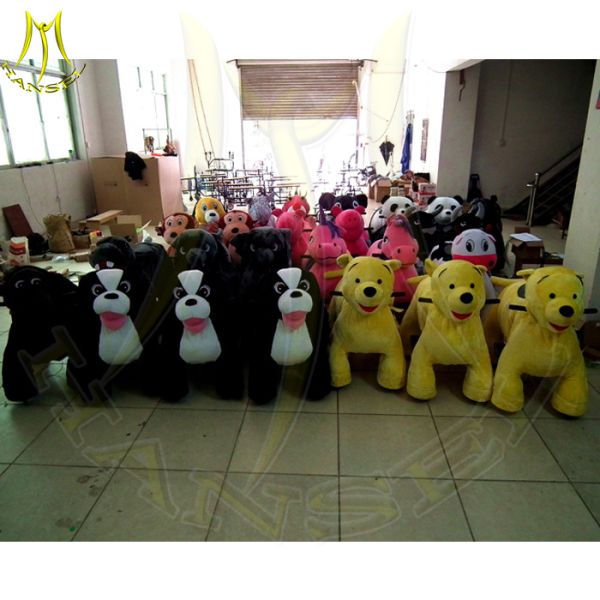 Hansel hot selling kids plush eletric motorizd animal for shopping amusent park mall animal scooter ride led necklace