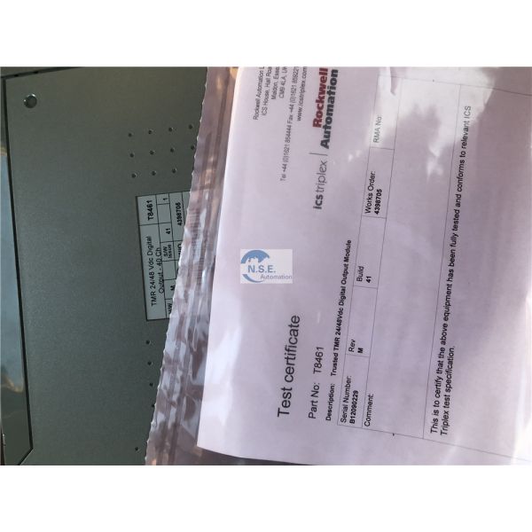 Módulo de saída Triplex da C.C. Digital do ICS T8461 TrustedTM TMR 24/48V