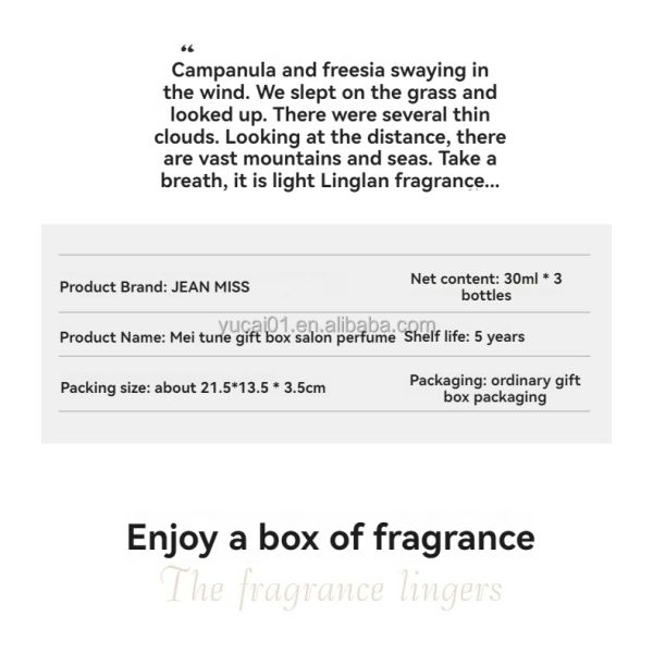 Floral Scented Eau de Toilette Gift Set for Student Girls 30ml 3-piece Vienna Perfume