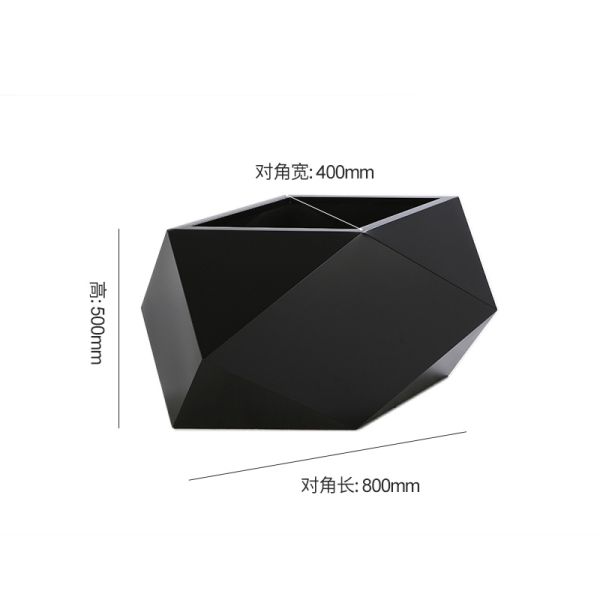 3.0mm Fashionable Polygon Brushed Stainless Steel Planters Home Indoor Decoration