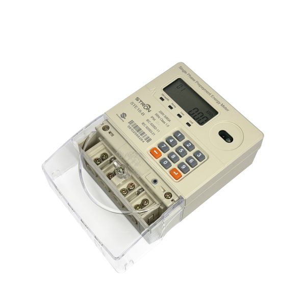 Keypad Operation Enabled Smart Prepaid Electricity Meter with Transparent Terminal Cover and Anti Tamper Function