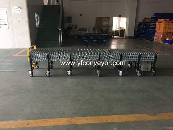 Manufacturer Expandable Extendable Powered Flexible Conveyor with Belt Drive Rollers