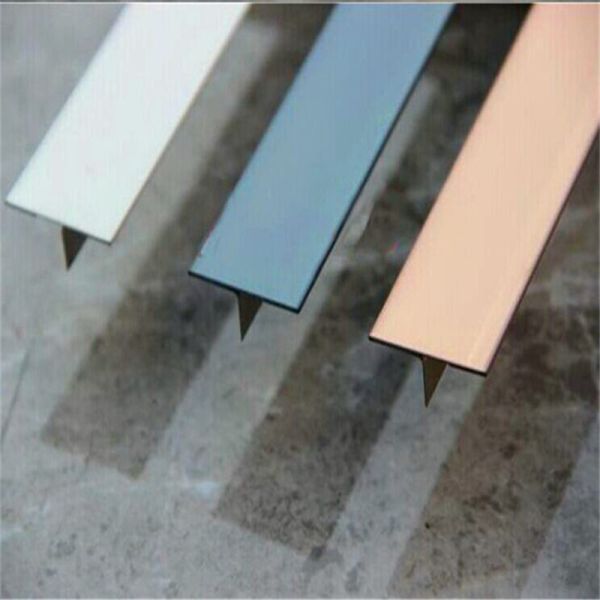 Custom made T shape tile trim 304 stainless steel mirror finish factory price
