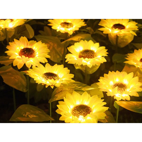 Solar artificial sun flower lights Ground decoration lawn lamp