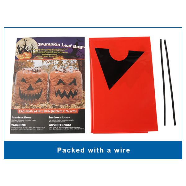 Halloween Decorations Pumpkin Trick Or Treating Lawn Bags For Festive Leaf