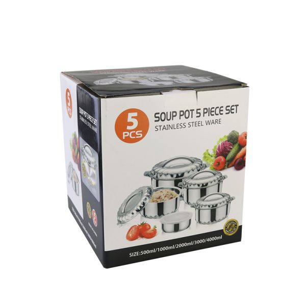 Different 3pcs 5pcs choose cookware sets stainless steel kitchen pot for cooking
