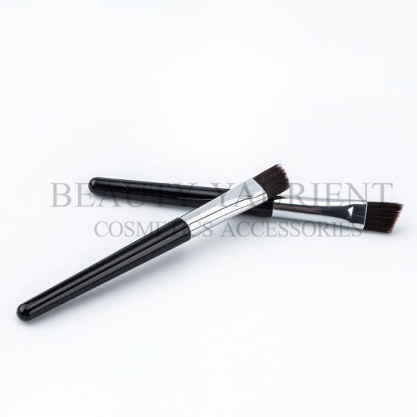 Privated Logo Compact Makeup Brush Plastic Handle Angled Eyeliner Brush 15g