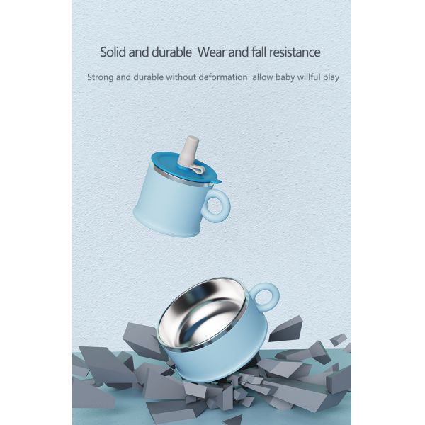 Eco Friendly SS316 Infant Tableware Baby Products Silicone Dinnerware Infant Suction Plate