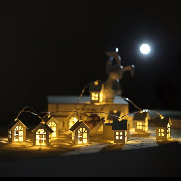 Christmas String Lights 10 LED Fairy Lights Battery Operated Waterproof Hanging Novelty String Lights for Indoor Christmas Party