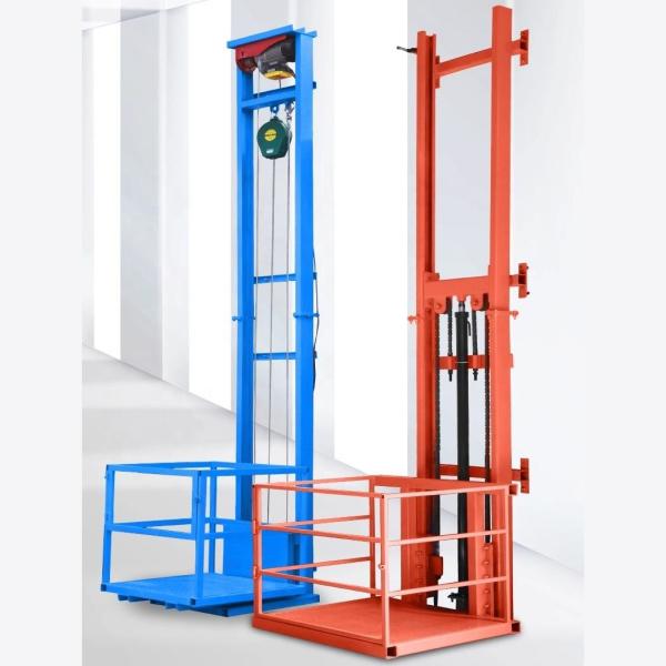 10m  Two Post Cargo Lift 1 Ton Vertical Cargo Lift Warehouse Cargo Elevator