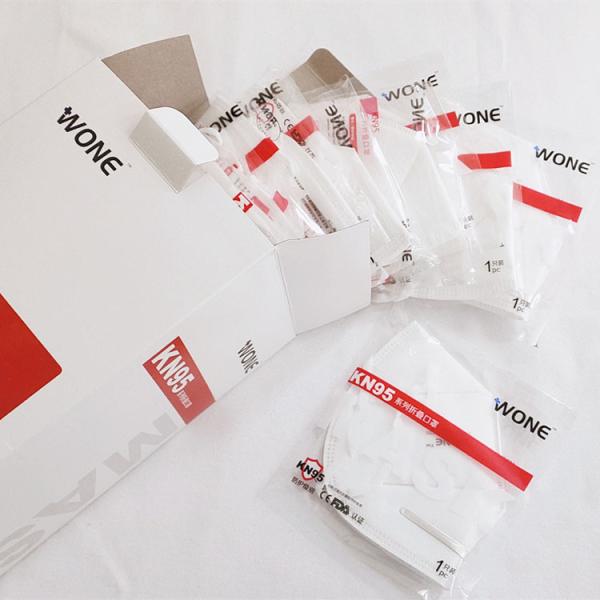 Flat  KN95 Face Mask , Hospital Face Mask 5 Layer Construction No Tight Feeling