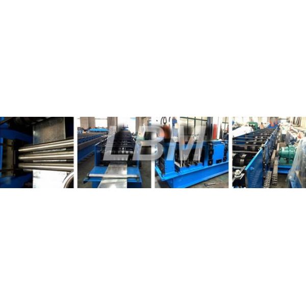 Blue Color C Z Purlin Roll Forming Machine No.45 Steel Coated With Chromed Treatment