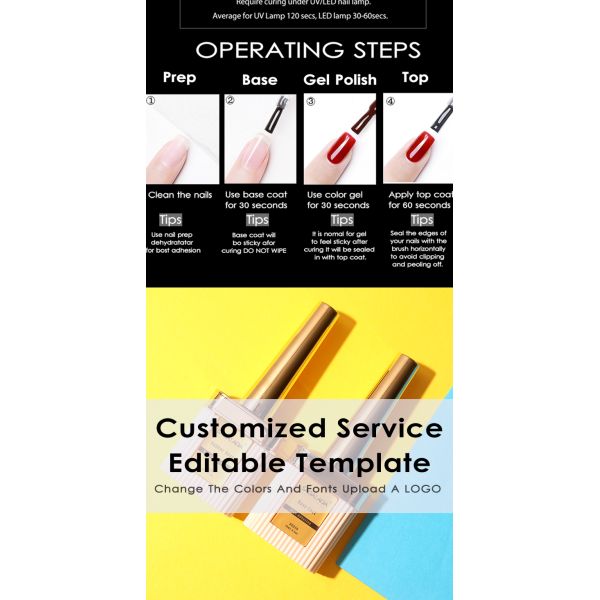 La base et la couche supérieure du gel UV du constructeur de caoutchouc Gel de vernis à ongles en bouteille de 15 ml Gel clair UV Soak Off Base Coat Créez votre propre