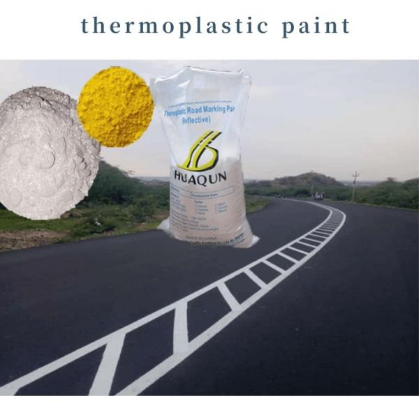 Thermoplastic Paint for Road Marking with Bright and Reflective Coating