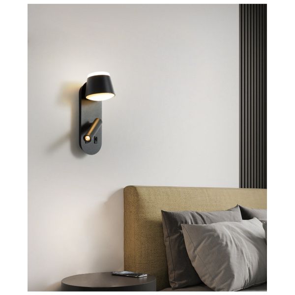 Bedside wall lamp acrylic atmosphere light bedroom flexible wall lamp home villa headboard reading light hotel
