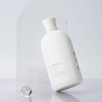 500 ml Elípsis de PET branco HDPE lisa com tampa branca para frasco de loção de shampoo