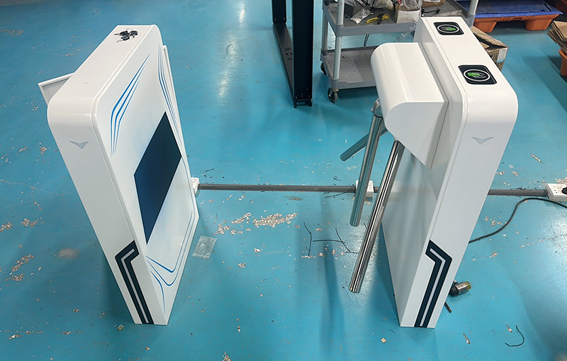 Semi Automatic Tripod Turnstile Gate Face Recognition QR Code Scanner Pedestrian Access Control System for Stadium Factory