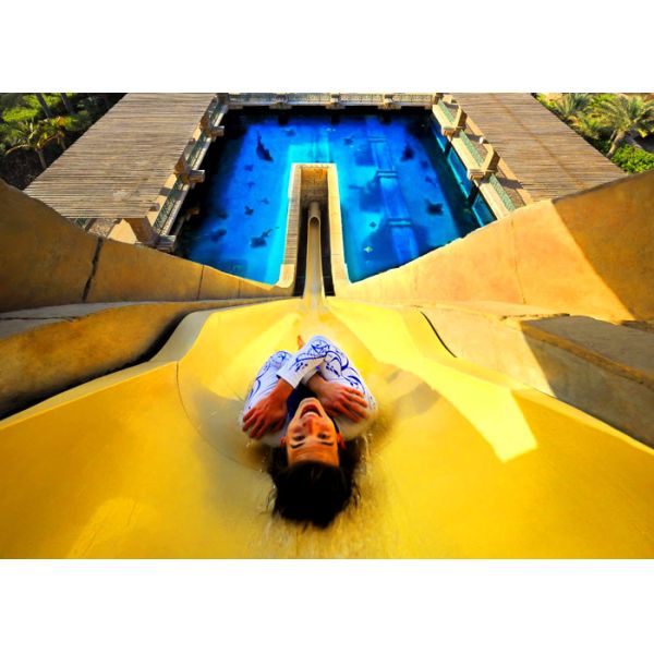 Durable Fiberglass High Speed Slide Amazing Water Parks Around The World Outdoor