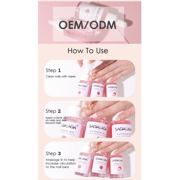 Solution hydratante à l'huile de cuticule pour la peau endommagée et les ongles fins