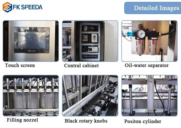 6 cabeças linear garrafa de vidro de plástico bebidas carbonatadas líquido máquina de enchimento linha 50 Hz