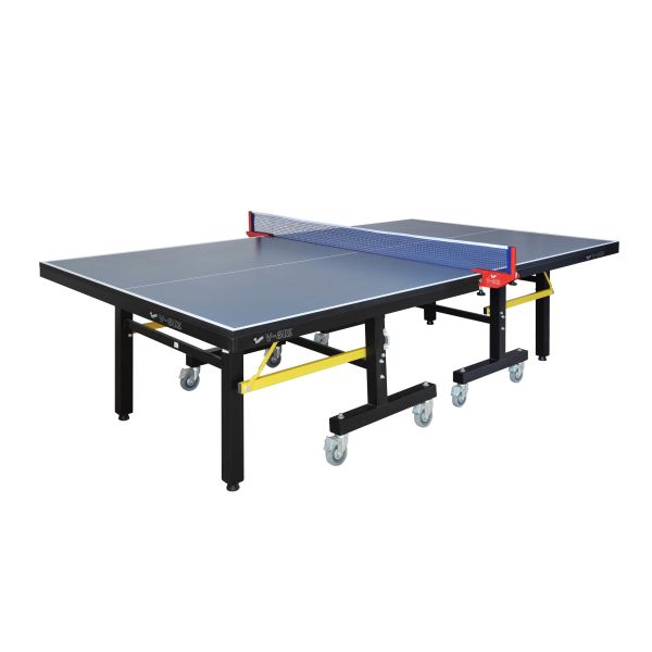 Single Folding Competition Ping Pong Tables , Blue Top Easy Install with Moveable Wheel Table
