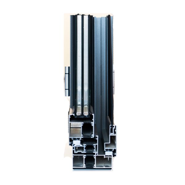 Black Electrophoretic 6063 Aluminum Window Profiles With Mesh Section