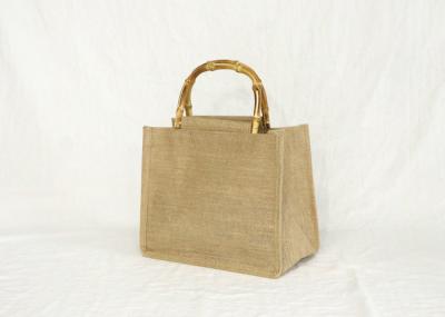 Sacs de empaquetage de jute en bambou de poignée, jute Tote Bag For Daily Use/stockage à la maison
