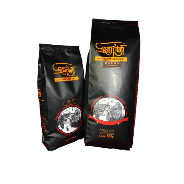 Sealed Aluminium Foil Kraft Stand Up Zipper Pouch Bags Food Grade Flat Square Bottom