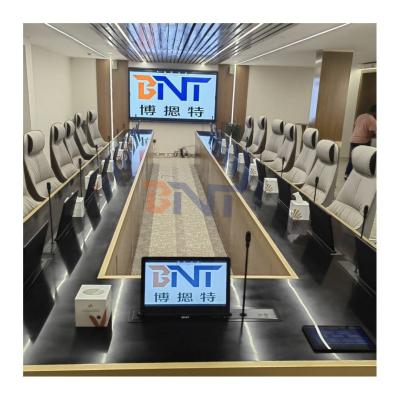 BNT Full HD Screen Low Price Motorized Retractable Monitor Lift With Mic for Conference System